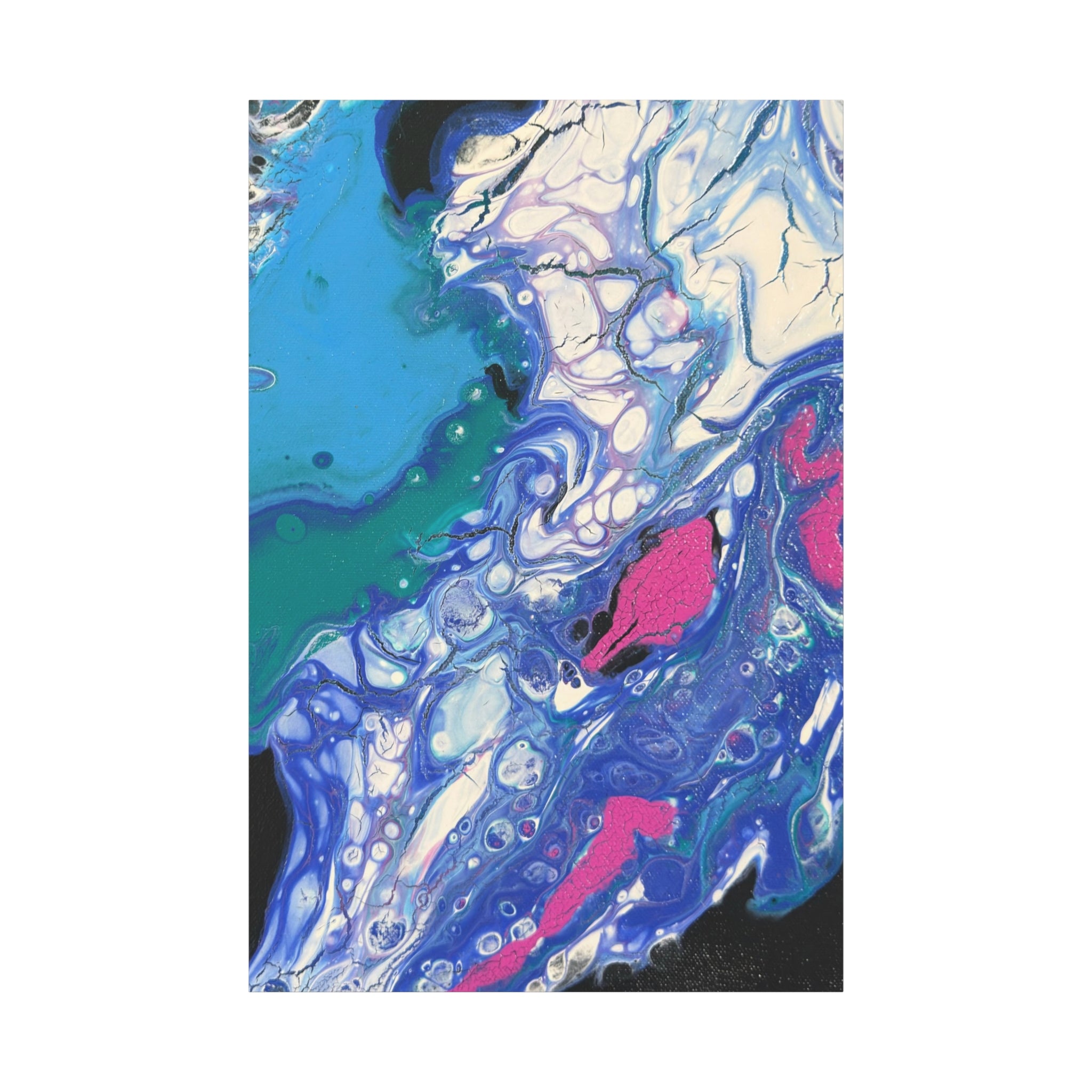 Electric Ocean Matte Canvas Print