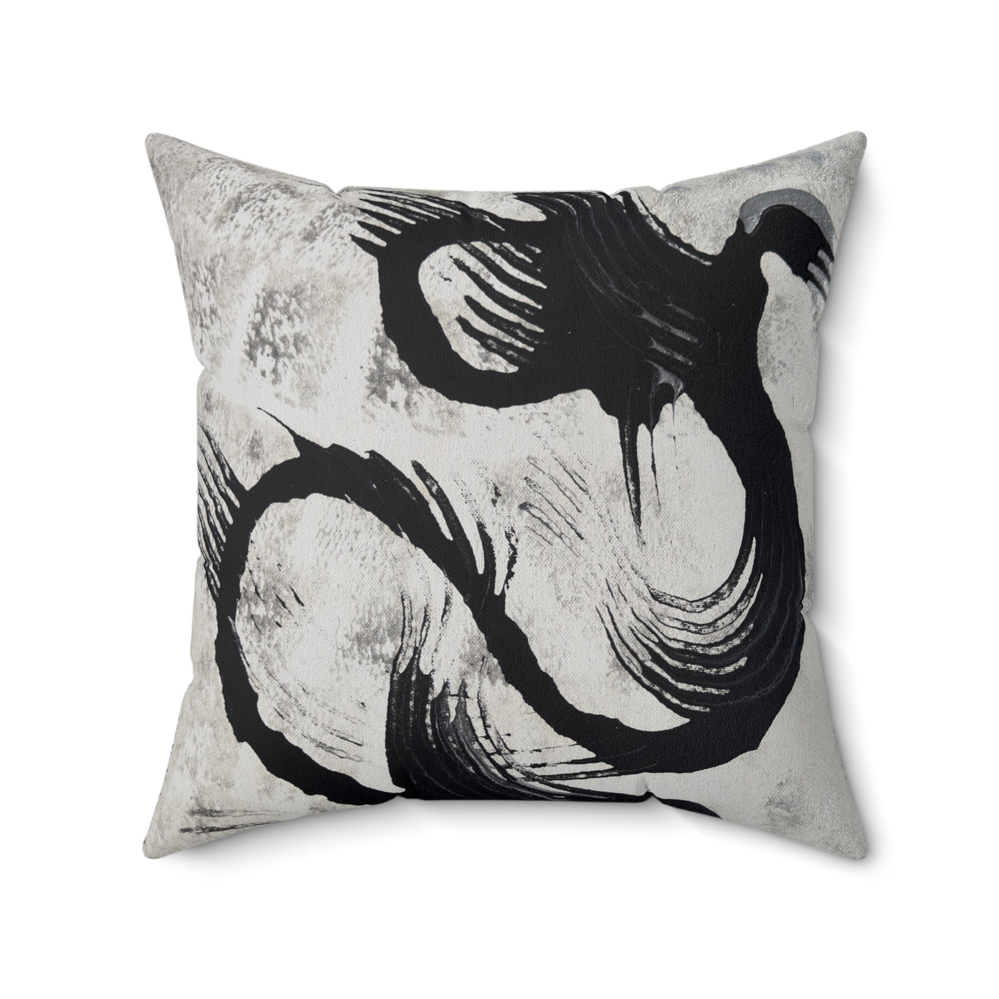 Echoes in Ink Modern Minimalist Decorative Throw Pillow