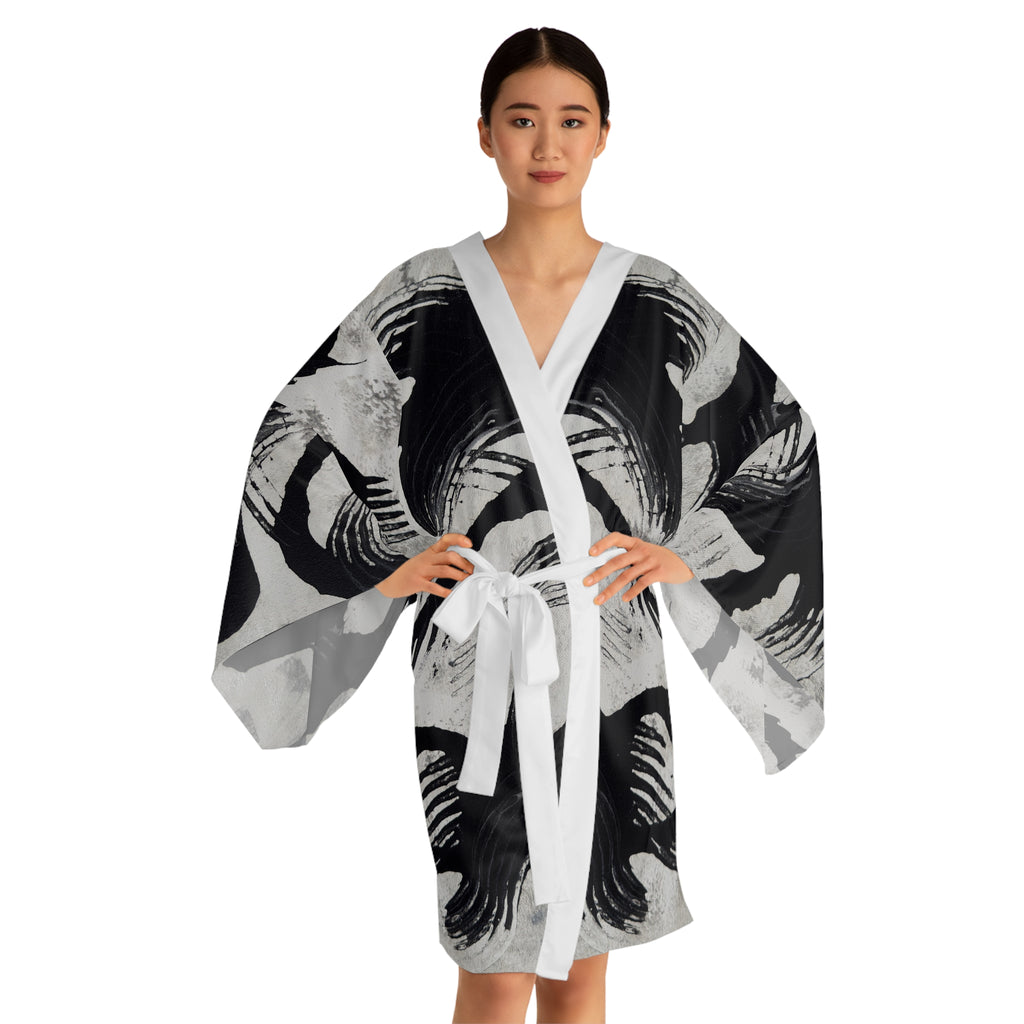 Echoes in Ink Kimono Robe