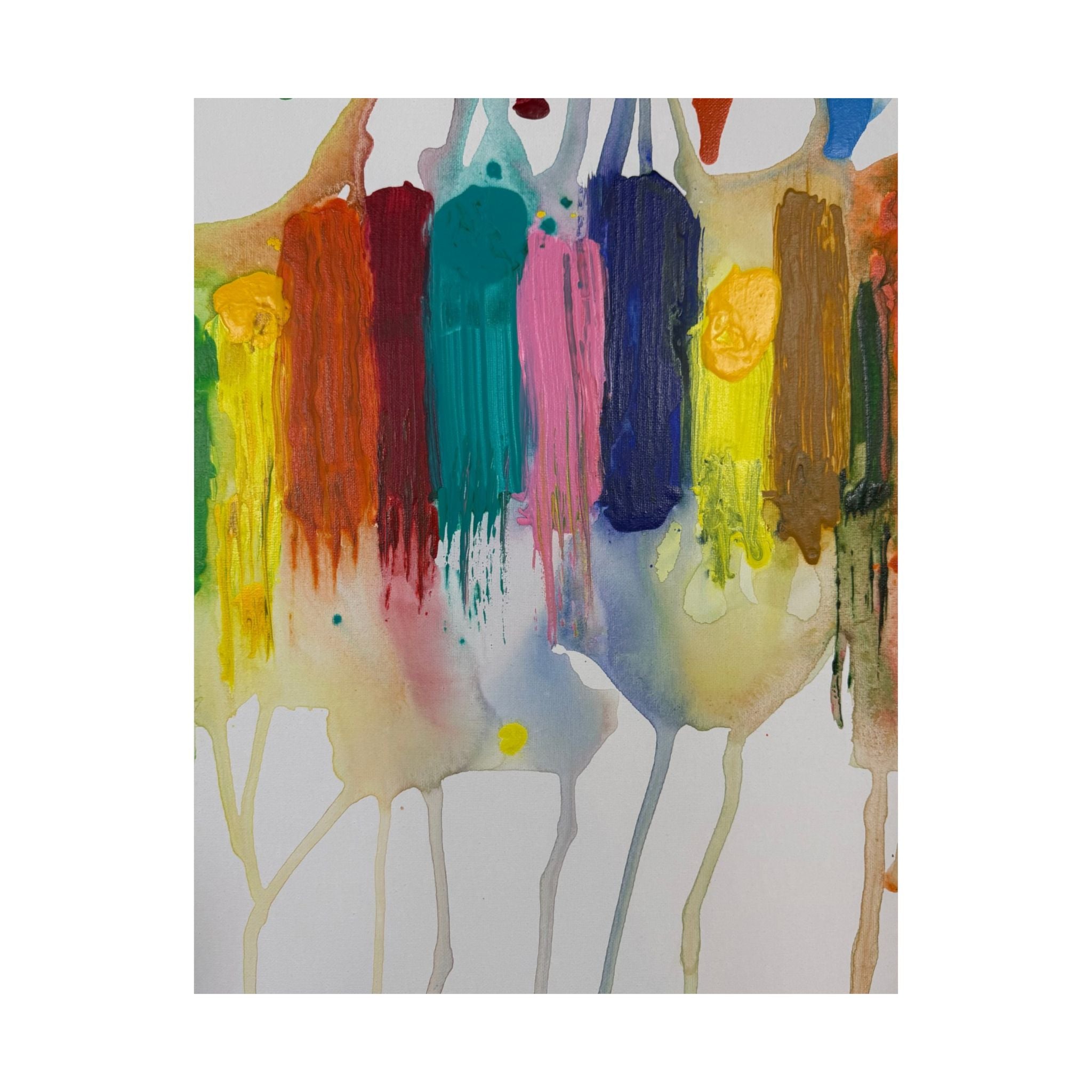 Crazy Crayons Satin Poster