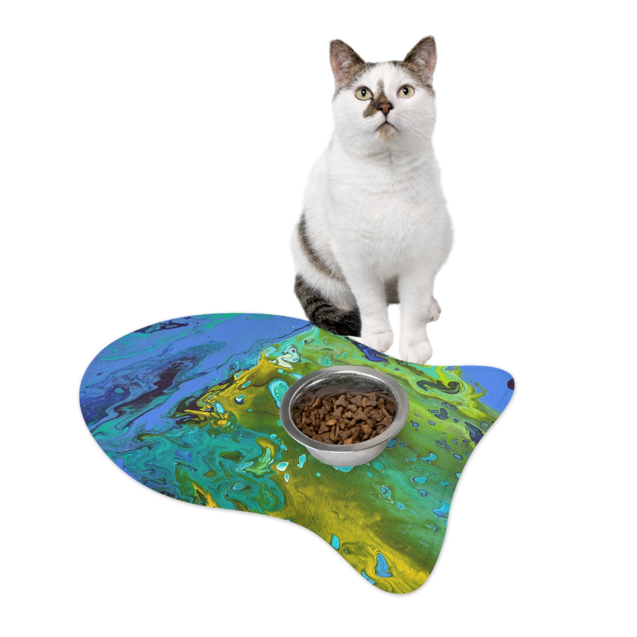 Golden Tides Non Slip Placemat for Dogs & Cats