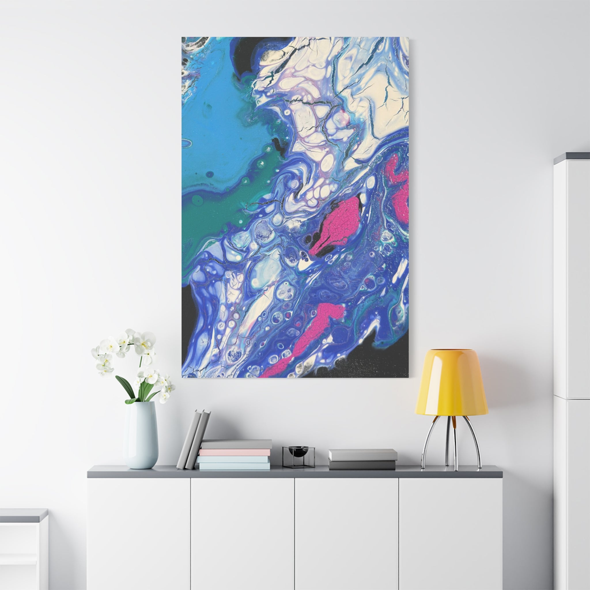 Electric Ocean Matte Canvas Print