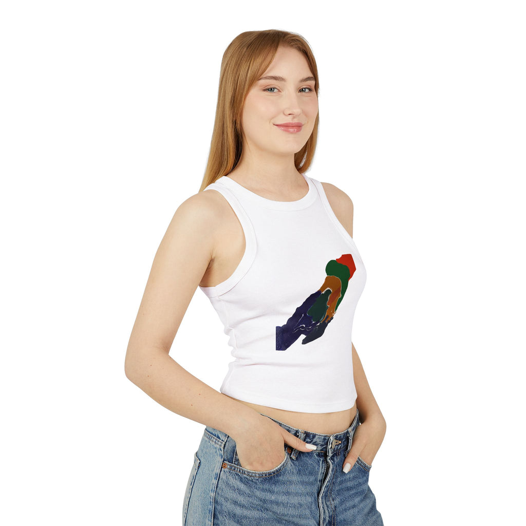 Racer Tank — Women's Cropped Rib Tank Top