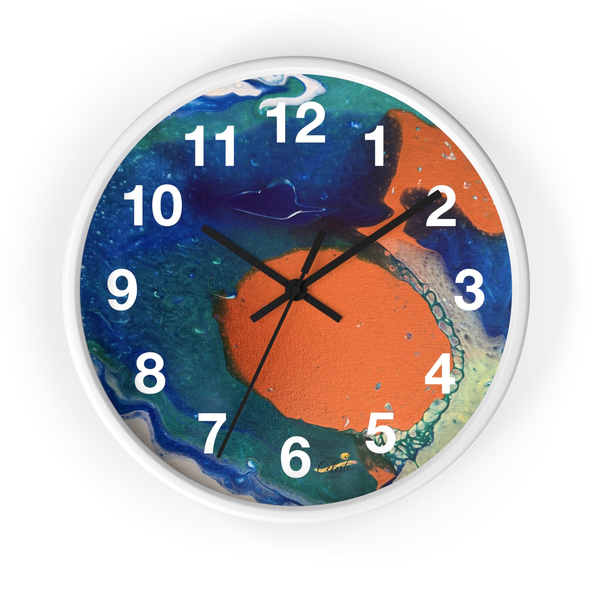 Coral Current Wall Clock Home Décor