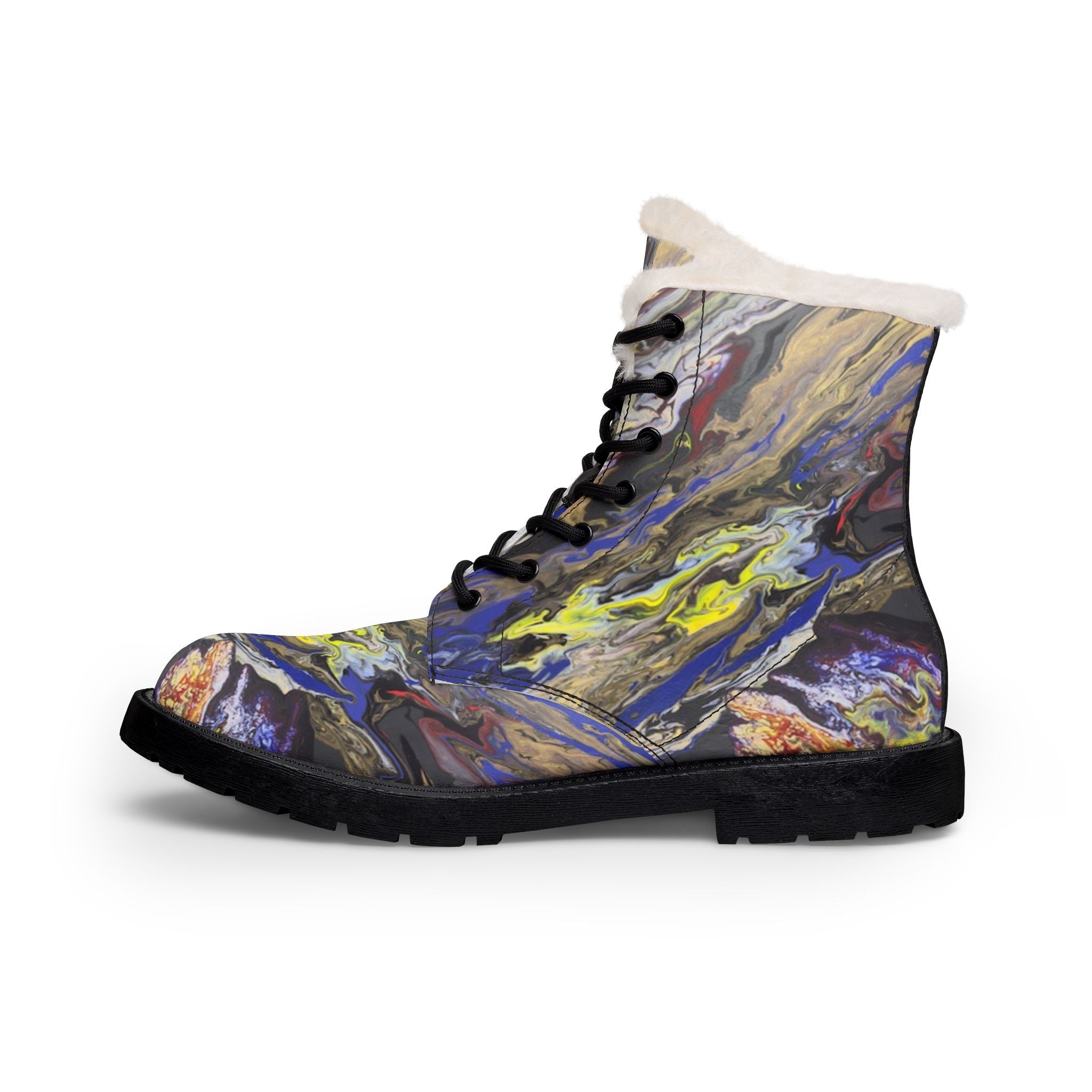 Stormy Ocean Leather Boots  Women's Winter Boots