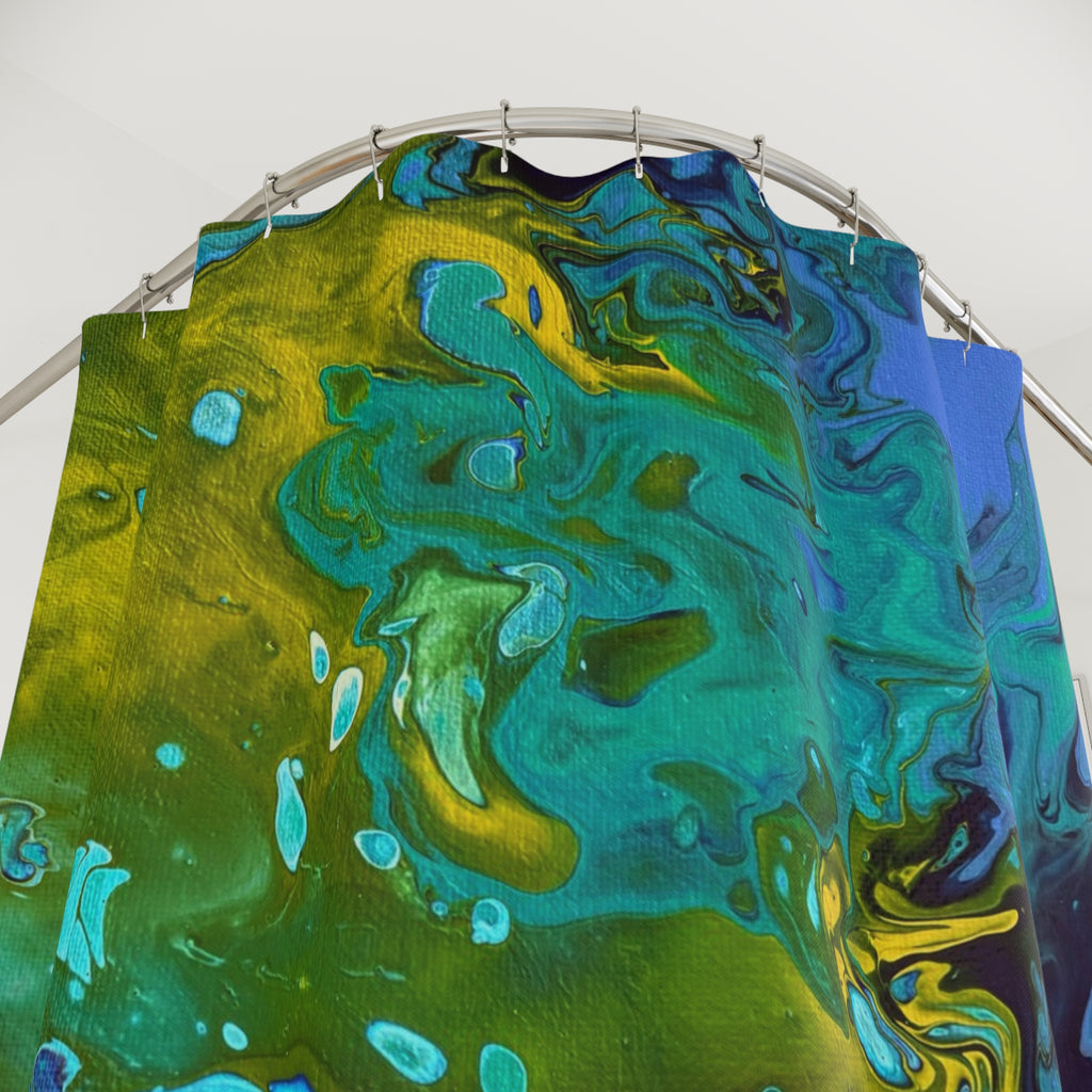 Golden Tides Shower Curtain