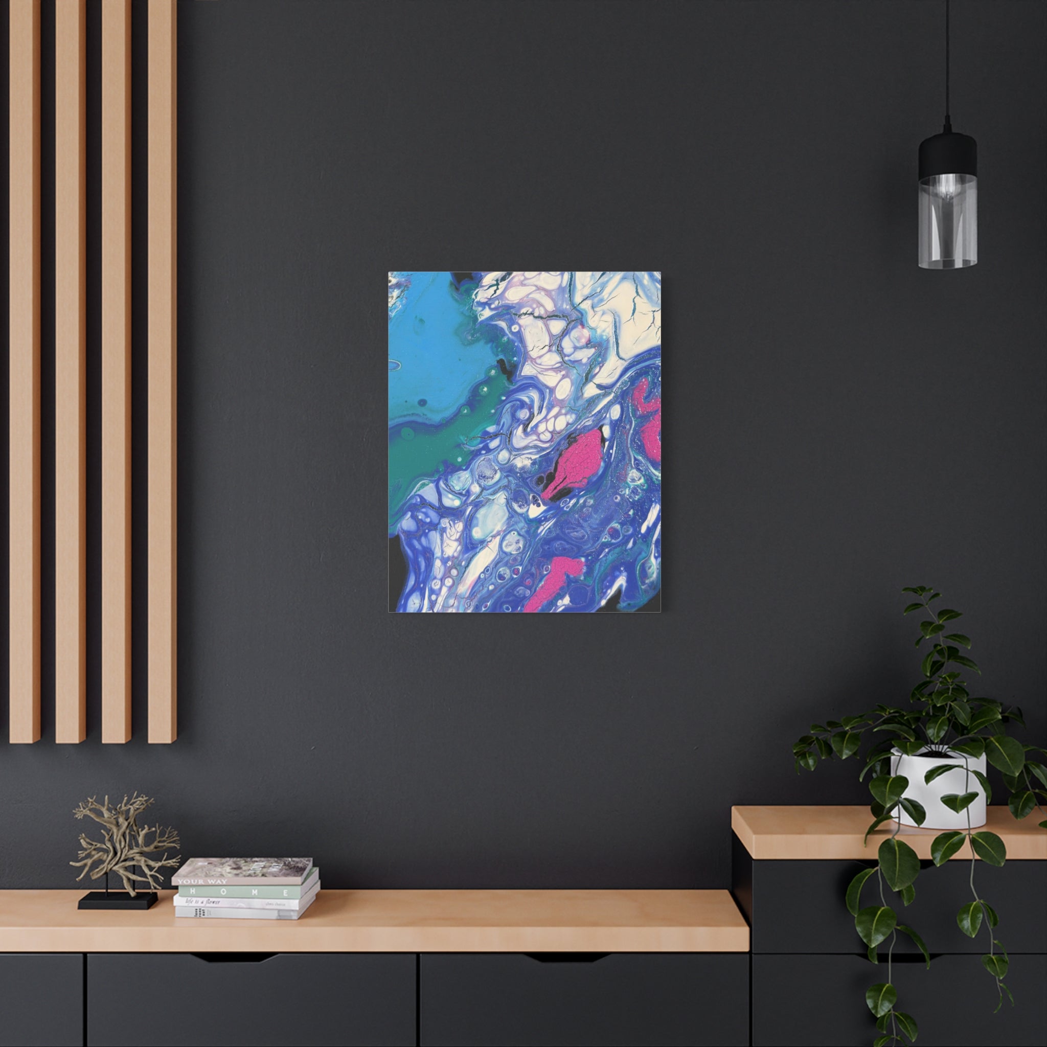 Electric Ocean Matte Canvas Print